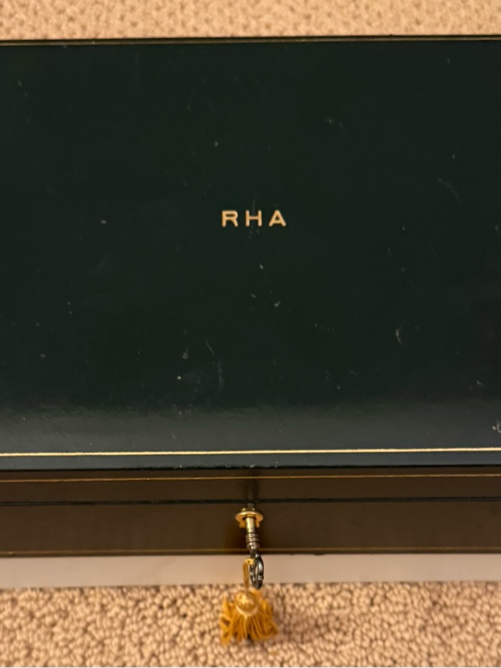 T.Anthony Green Leather Jewelry Case